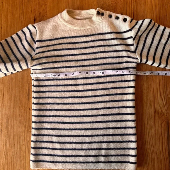 Saint James Navy and Cream Striped Sweater - Picture 11 of 15
